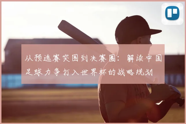 从预选赛突围到决赛圈：解读中国足球力争打入世界杯的战略规划